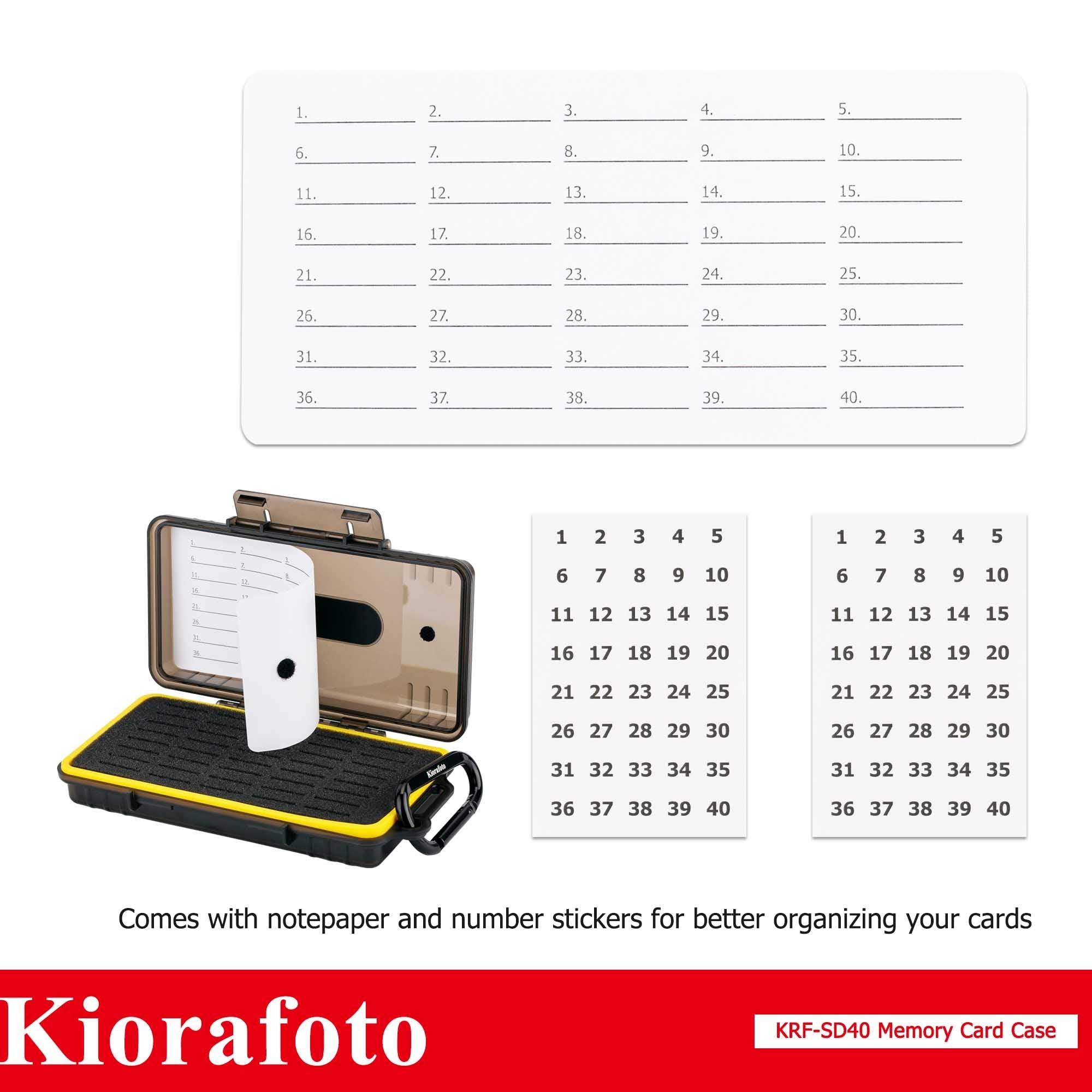 40 Slots Durable Memory Card Case Holder Organizer Keeper Water-Resistant Protector for SD SDHC SDXC Cfexpress Type A Camera Memory Card for Sony PSV PS Vita for Nintendo Switch Game Cards Storage