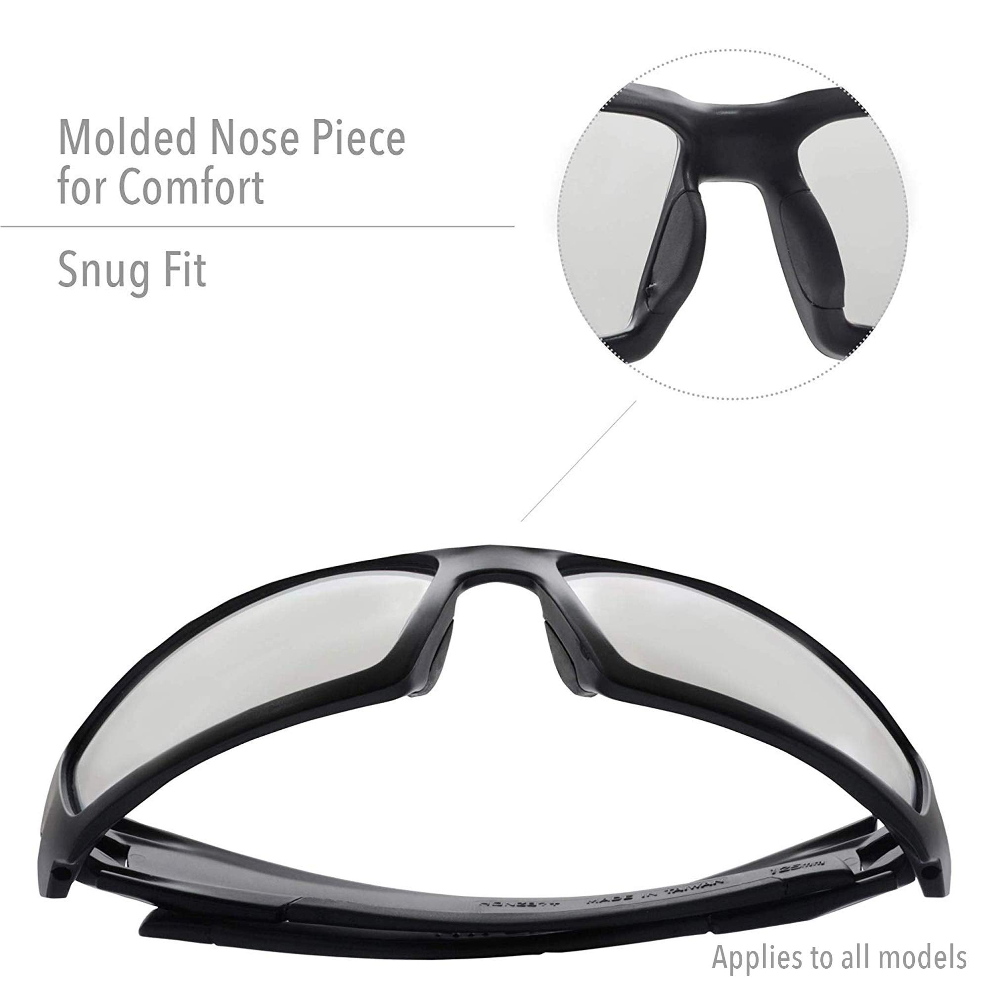 Uvex by Honeywell Hypershock Safety Glasses, Clear Frame with Clear Lens & HydroShield Anti-Fog Coating (S2970HS)