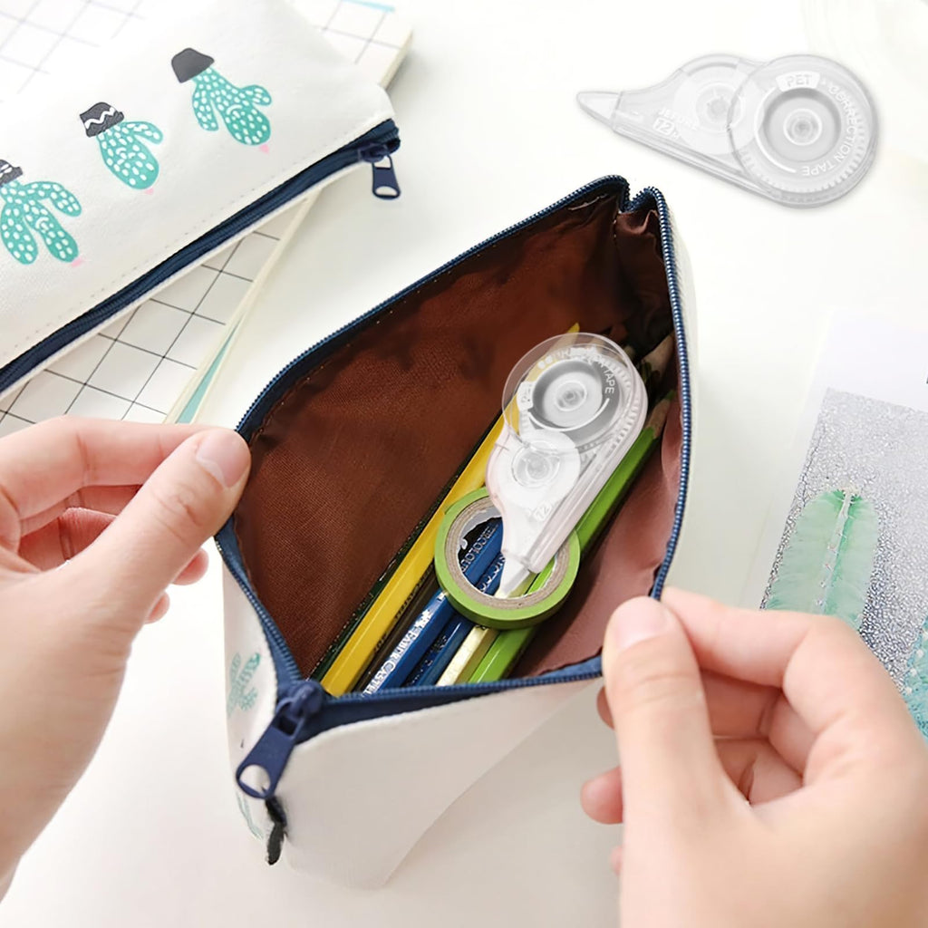 JEFURE 30 Pcs 39.4 Ft Correction Tape, Tear-Resistant Tape Bulk for School, Office, Note Taking, Journal (Tape Width 0.2 in, Clear)