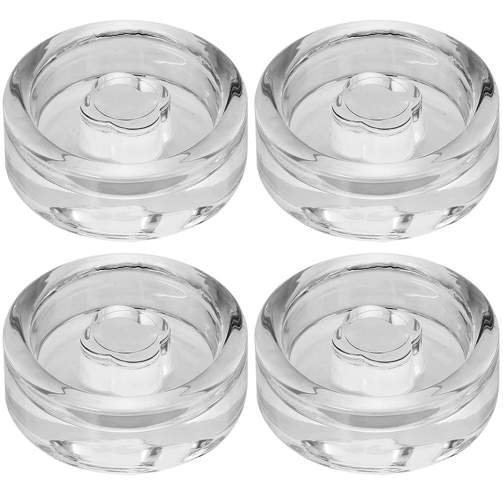 GKYMYZ 4 Pack Glass Fermentation Weights with Easy Grip Handle and Unique Texture Design for Large Wide Mouth Mason Jars (003)