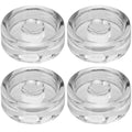 GKYMYZ 4 Pack Glass Fermentation Weights with Easy Grip Handle and Unique Texture Design for Large Wide Mouth Mason Jars (003)