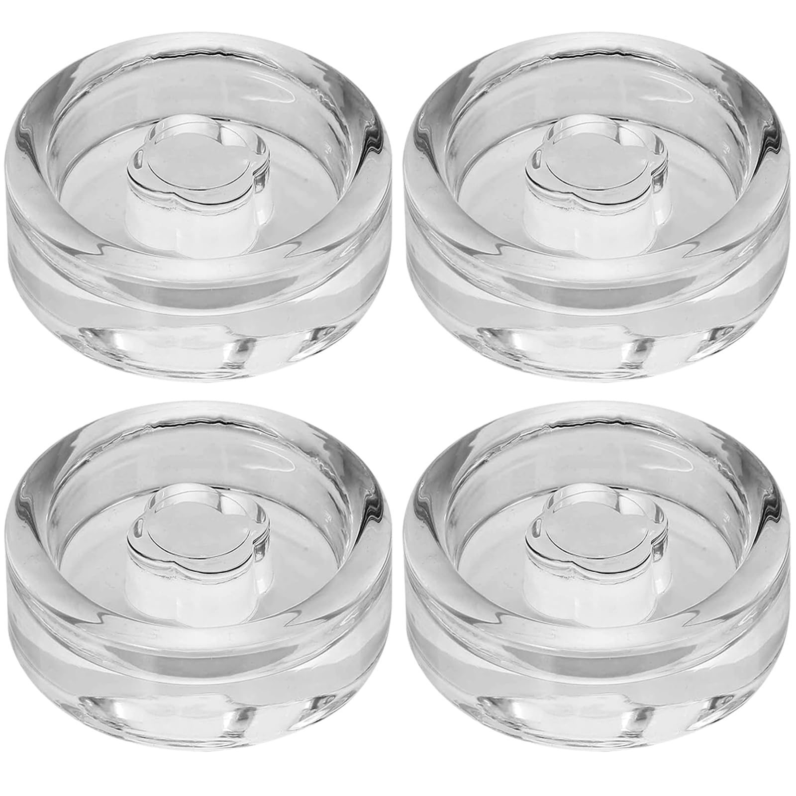 GKYMYZ 4 Pack Glass Fermentation Weights with Easy Grip Handle and Unique Texture Design for Large Wide Mouth Mason Jars (003)
