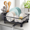 Dish Drying Rack,Rv Essentials, Kitchen Organizers and Storage, Dish Racks with Drain Board, Kitchen Essentials, Rv Accessories, Egouttoir à Vaisselle, with Cutlery Holder, Stainless Steel, 29 x 38cm
