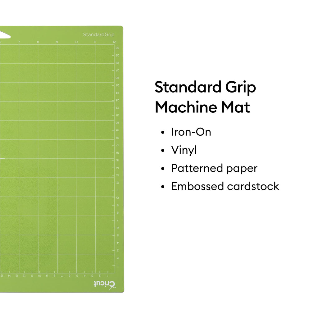 Cricut StandardGrip Machine Mats 12in x 12in, Reusable Cutting Mats for Crafts with Protective Film, Use with Cardstock, Iron On, Vinyl and More, Compatible with Cricut Explore & Maker (3 Count)