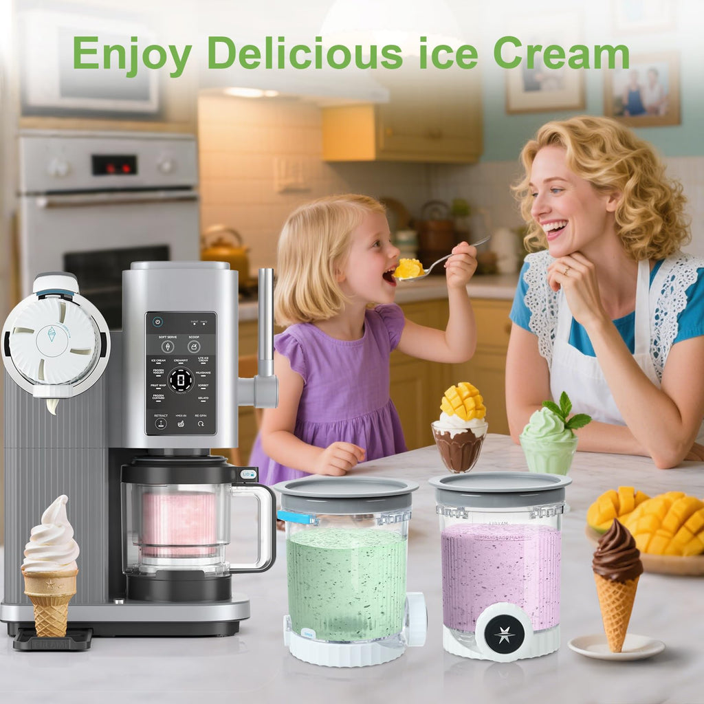 2 Pack Pint Containers Replacement for Ninja Swirl Ice Cream & Soft Serve Makers, 16oz Creami Swirl Pints and Lids Compatible with NC700 NC701 Series, BPA-Free & Dishwasher Safe