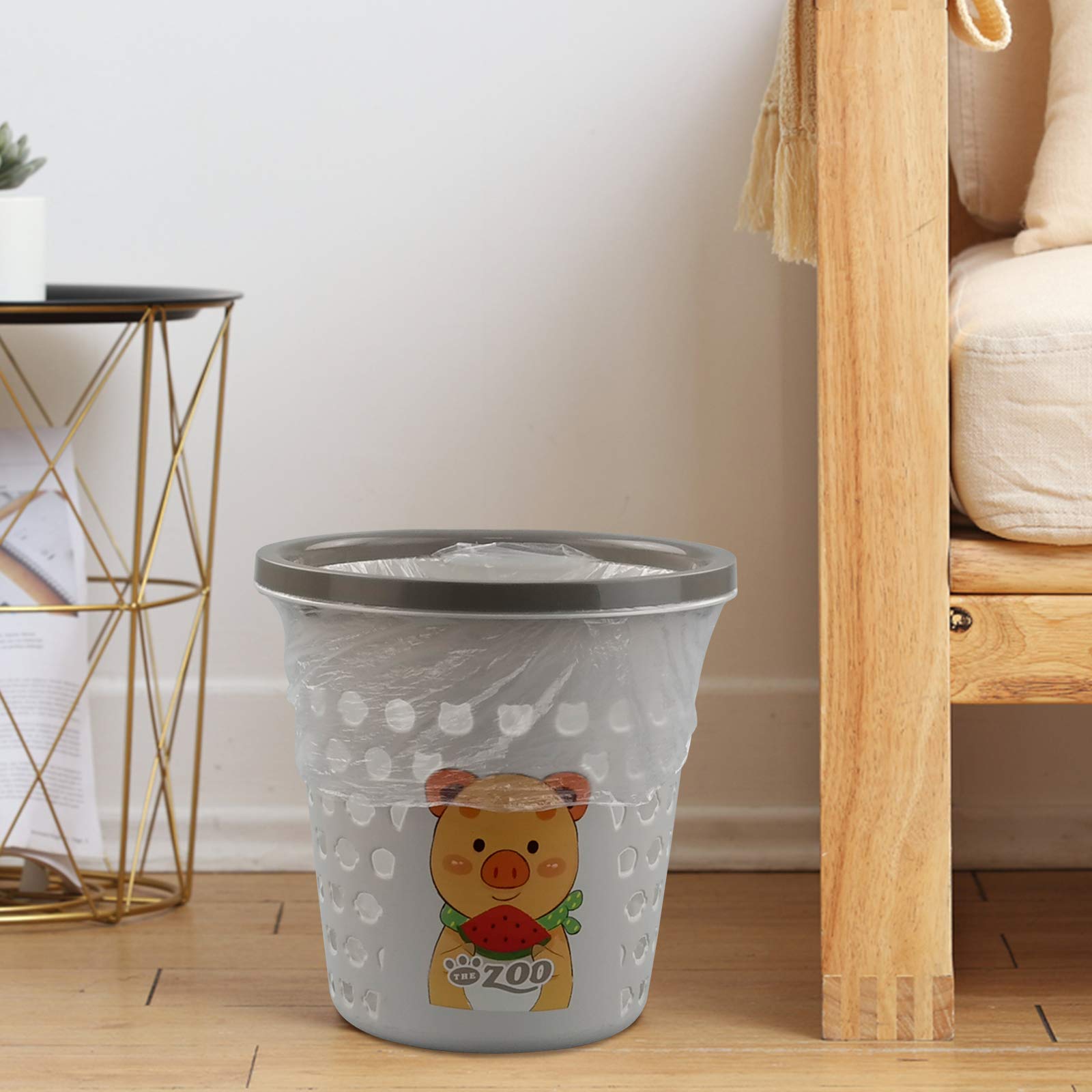 Farmoon 15L Clear Garbage Bags, Trash/Rubbish/Wastebasket Liners(9 Rolls, 225 Counts)