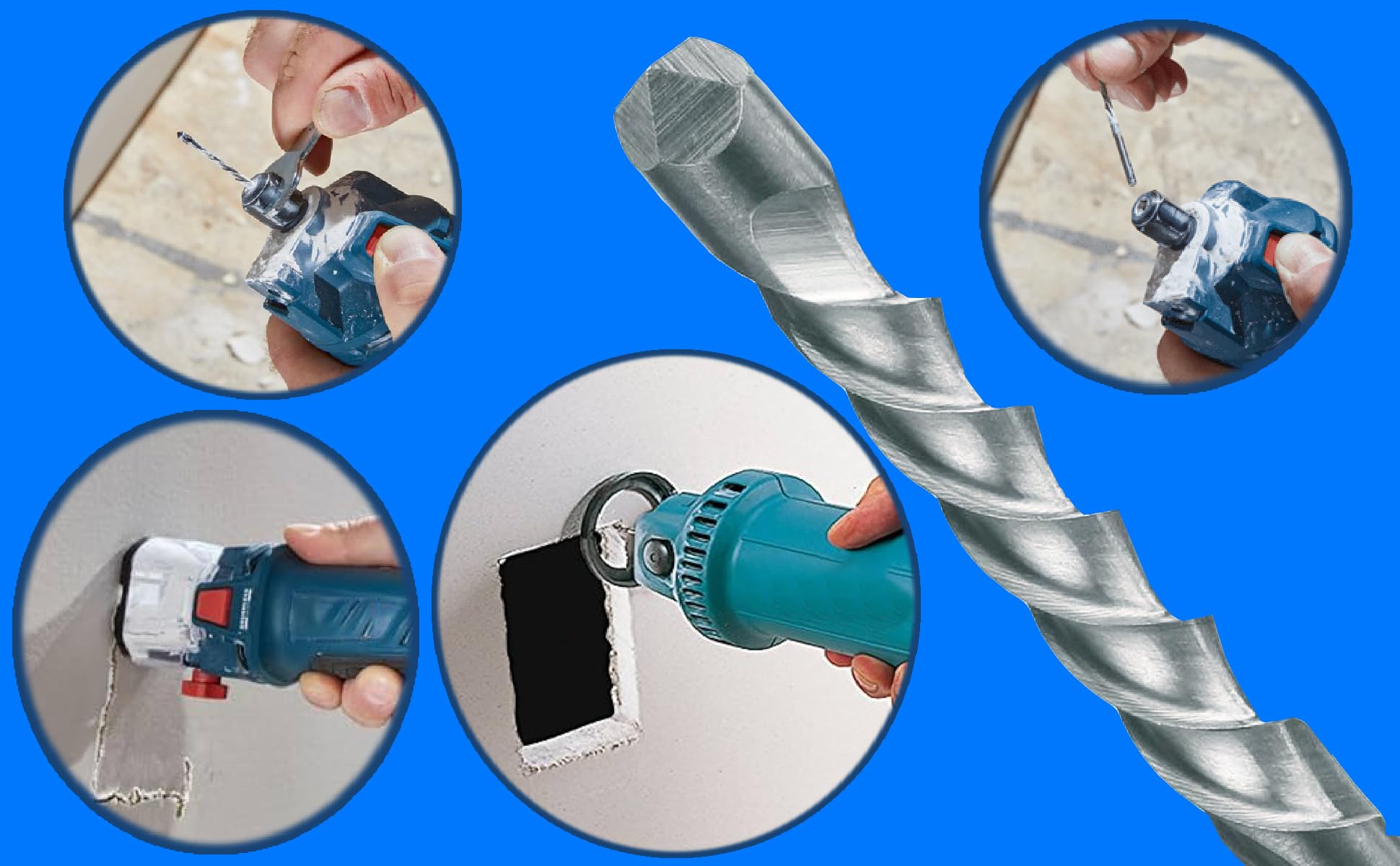 PEAK-CUT 10pcs 5/32" Drywall Cutting Bits Set HSS Drywall Cutting Bits