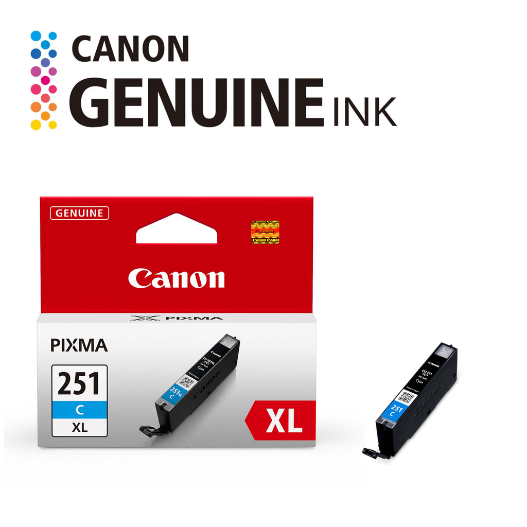 Canon CLI-251XL CYAN Compatible to iP7220,iX6820,MG5420,MG5520/MG6420,MG5620/MG6620,MX922/MX722,iP8720,MG6320,MG7120,MG7520 Printers