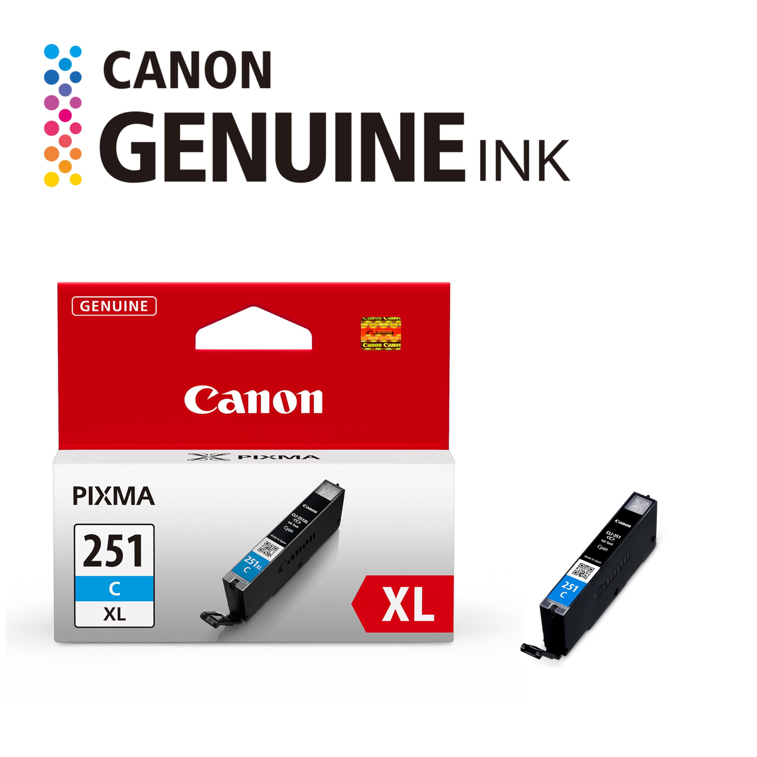 Canon CLI-251XL CYAN Compatible to iP7220,iX6820,MG5420,MG5520/MG6420,MG5620/MG6620,MX922/MX722,iP8720,MG6320,MG7120,MG7520 Printers