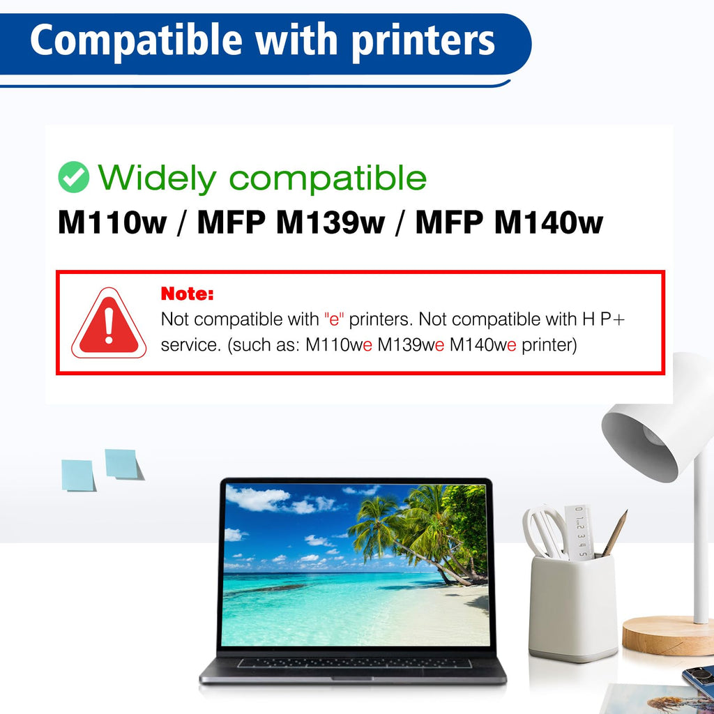 141X W1410X（141A W1410A） Black Toner Cartridge with Chip, High Capacity 2000 Pages Replacement for Compatible with M110 M110w MFP M139 M140 M140w Printers (Black), Incompatible with e-Series Printers
