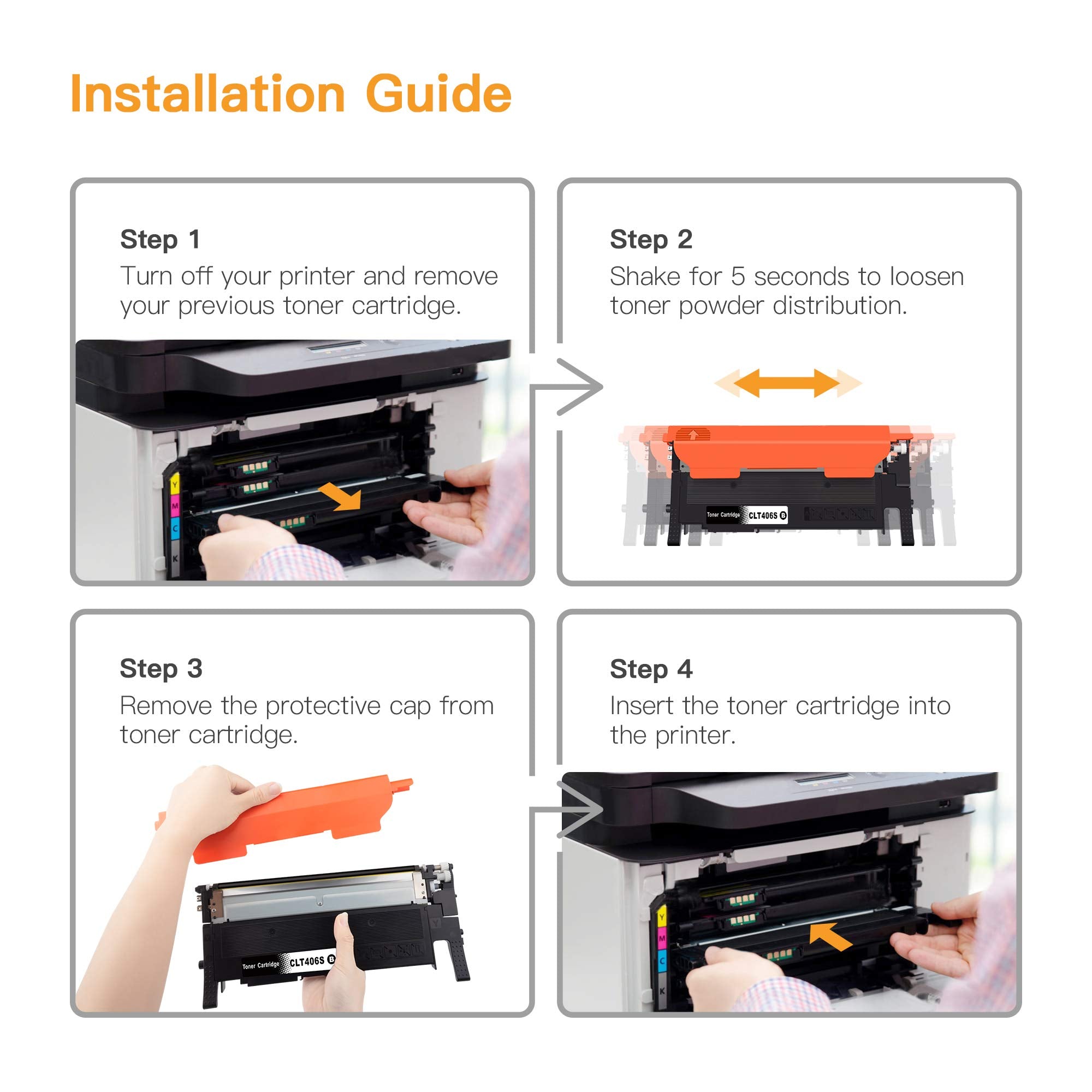E-Z Ink (TM) Compatible Toner Cartridge Replacement for Samsung CLT-K406S Black (1 Toner)