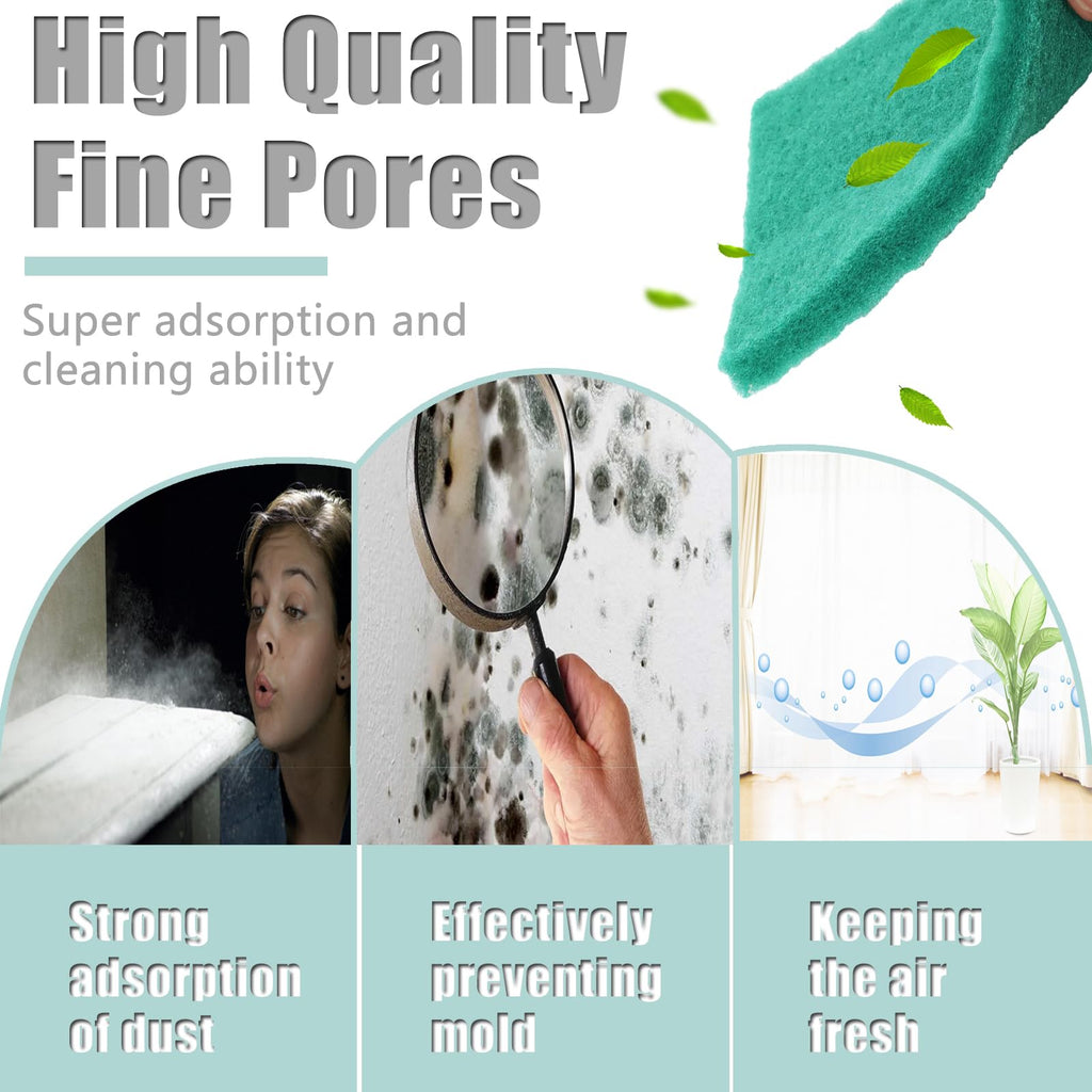 Podoy 65-160 HRV Filter Replacement Compatible with Lifebreath Heat Recovery Ventilator, 4 Pack Reusable Square Air Exchanger Filter, Improves Indoor Air Quality