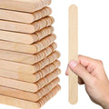 200PCS Wooden Sticks for Crafts – 8 Inch Wooden Sticks for Crafting Jumbo Bulk for DIY Jumbo Popsicle Rods for Waxing