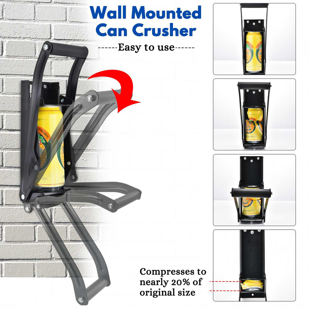 Can Crusher Wall Mounted, Heavy Duty Can Crusher for Recycling, Suitable for up to 500ml Beer/Soda/Caned Drinks for Tall Cans by MinliGUY
