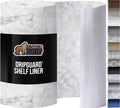 GORILLA GRIP DripGuard Drawer and Shelf Liner for Cabinet, Slip Resistant Non Adhesive Protection for Kitchen, BPA Free Smooth Surface Plastic Liners for Cabinets, Bathroom Drawers, 12x20, Marble