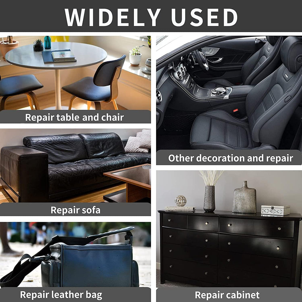 Lifeshoon Leather Repair Patch, 17X79 Inch Self Adhesive Leather Repair, Large Vinyl Patch Tape for Couches, Furniture, Car Seats, Cabinets, Wall, Handbags （Black, 17X79 Inch）