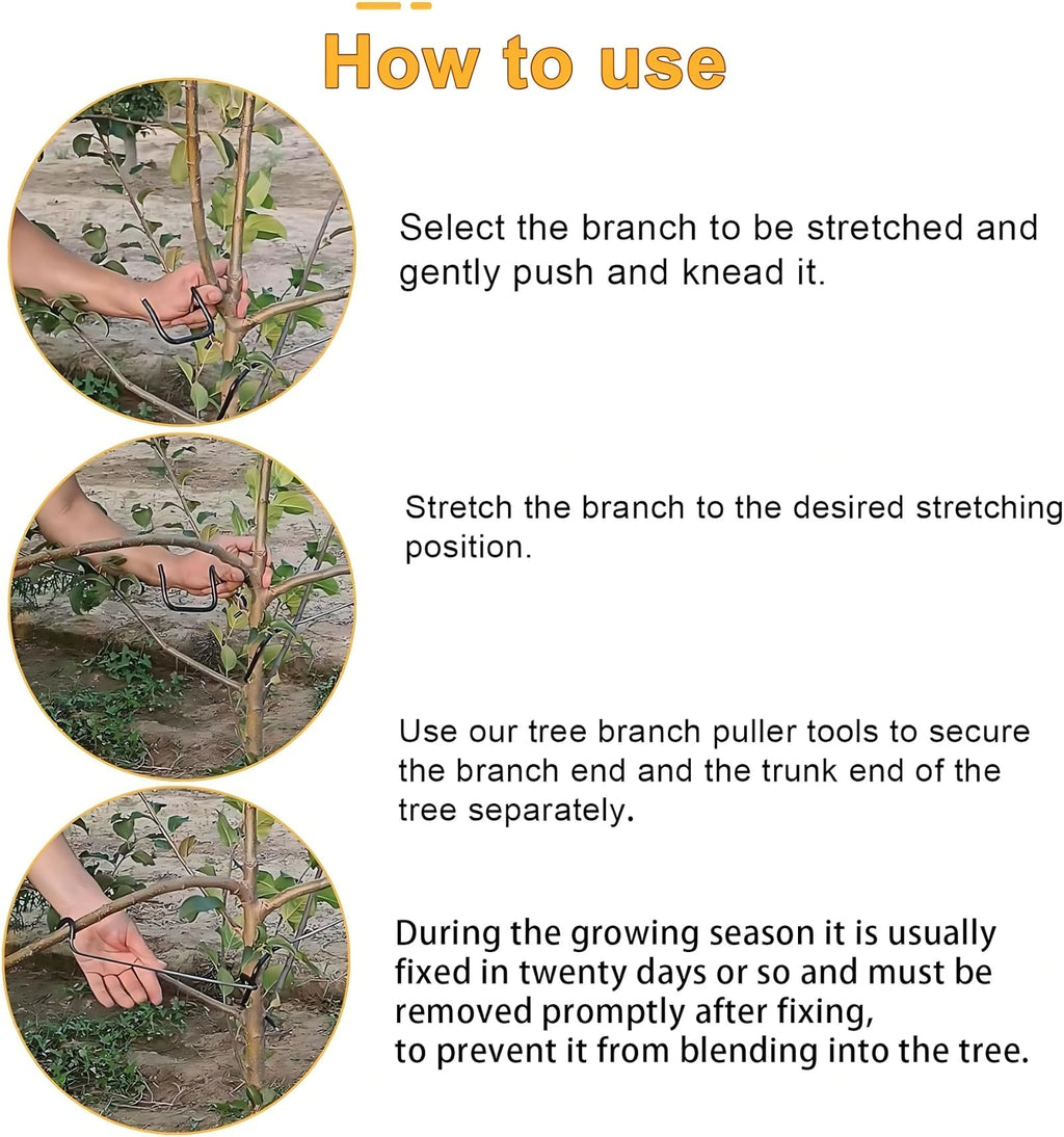 WLSANX Fruit Tree Limb Spreader 20pcs,10inch Branch Puller,New Fruit Branch Spreader Plastic Hose Wrapped Iron Wire Don't Damage Branches,Tree Open Angle Pull Branch Bending Tool (26T)