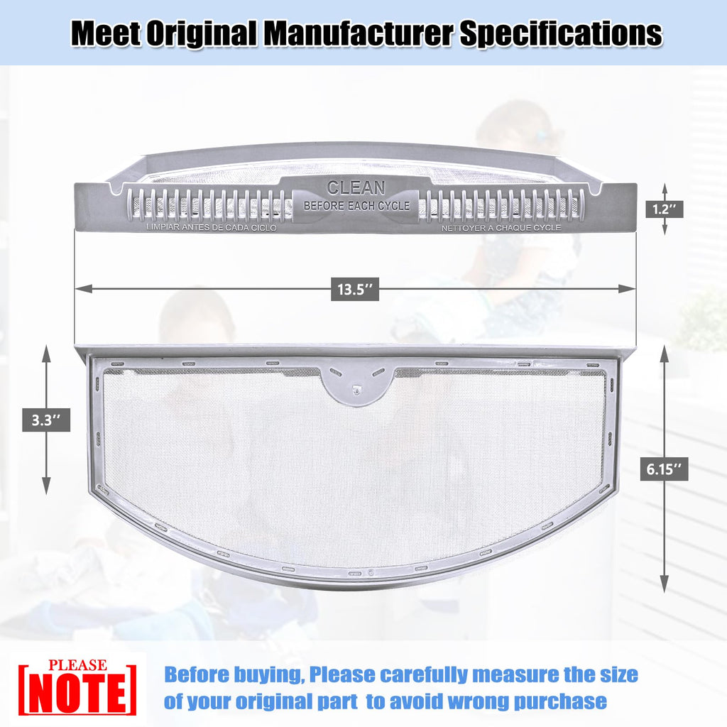 WE03X23881 Dryer Lint Filter for Dryer GTD33EASK0WW GTD42EASJ2WW GTD65GBSJ3WS Lint Filter Screen Assembly Replacement Parts 4476390 AP6031713 PS11763056