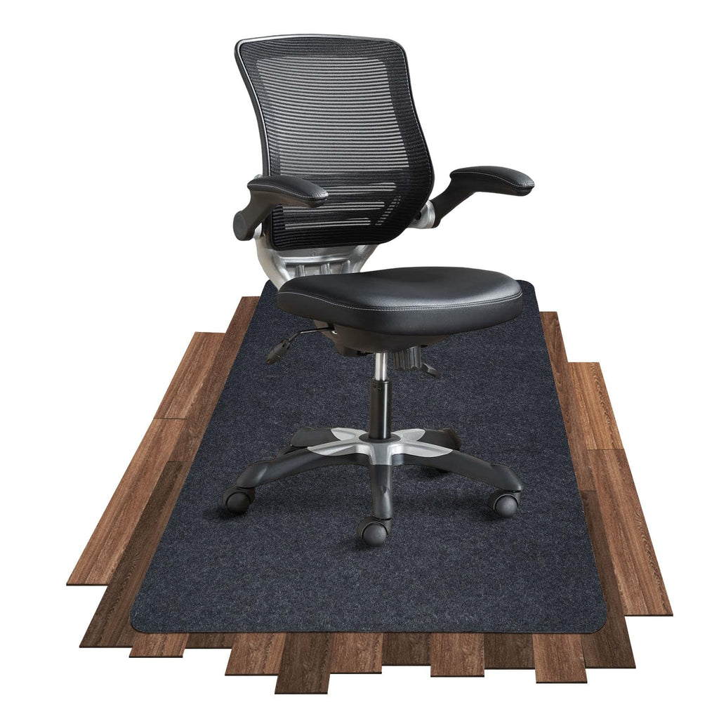COSYLAND Office Chair Mat for Hardwood Floor and Tile - 90 x 120 CM Anti-Slip Desk Chair Mat - Multi-Purpose Hardwood Floor Protector Mat for Office - Home (Gray, 90 x 120 CM)