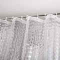 WELTRXE Heavy Duty EVA Shower Curtain Liner with Magnets Waterproof 3D Water Cube Clear Bathroom Shower Curtains,No Smell,72x72 Inch,12 Hooks