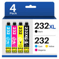 Replacement 232XL 232 Ink Cartridge Remanufactured for Epson 232 232XL Work with Workforce WF-2930 WF-2950 Expression Home XP-4200 XP-4205 Ink Cartridges for epson 232 Ink cartridges（4 Pack）