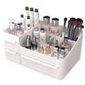 Makeup Organizer with Drawers, Countertop Organizer for Vanity, Bathroom and Bedroom Desk Cosmetics Display Case for Brushes, Lotions, Perfumes, Eyeshadow, Lipstick and Nail Polish