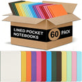 ZCZN 60 Pack Mini Notebooks Bulk, Lined NotePads, 3.5x5.5 Inches Colorful Pocket Journals, 30 Sheets/60 Pages, Small Notebooks for School Supplies, Office Supplies&Daily Notes (60)