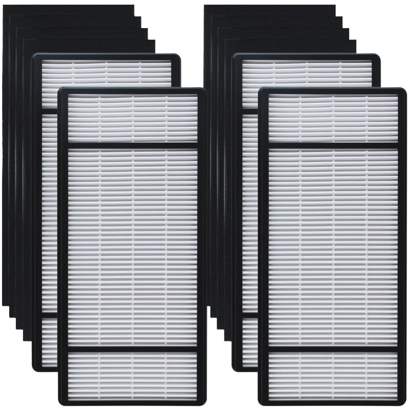 4 HEPA Replacement Filter H and 8 Carbon Pre Filter B Compatible with Honeywell Air Purifiers HRF-H1 HRF-H2 HRF-B2C, Compatible with Honeywell HPA050, HPA060, HPA150, HPA160, HHT055, HHT155 Series