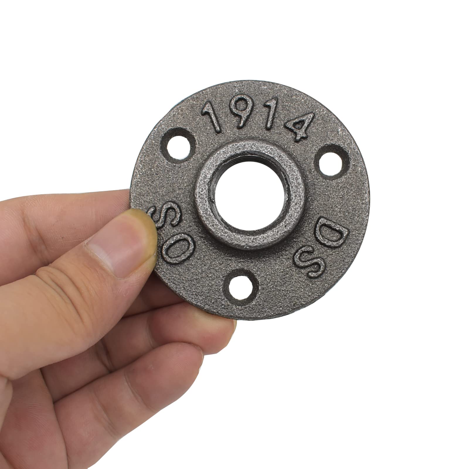 GKYZBB 10pcs 3/4″ Floor Flange,Home malleable Metal Pipe Fittings for Industrial Retro Style,Pipe Flange with Threaded Holes for DIY Projects/Furniture/Shelf Decoration (3/4)