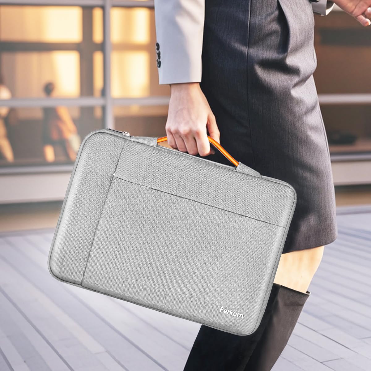 Ferkurn Laptop Sleeve 14 inch Laptop Case 14 inch+ Compatible with Macbook Pro 14 M3 Pro/Max M2 M1, HP Chromebook 14 Stream Pavilion Dell Inspiron XPS 14 Acer Swift Go 14 Lenovo, Laptop Bag 14 inch