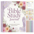 Lanpn Bible Study Journals for Women with Tabs & Highlighters, Church Notes Taking Daily Devotional Journaling, Leather Bible Prayer Guide Notebook Christian Religious Faith Based Gifts