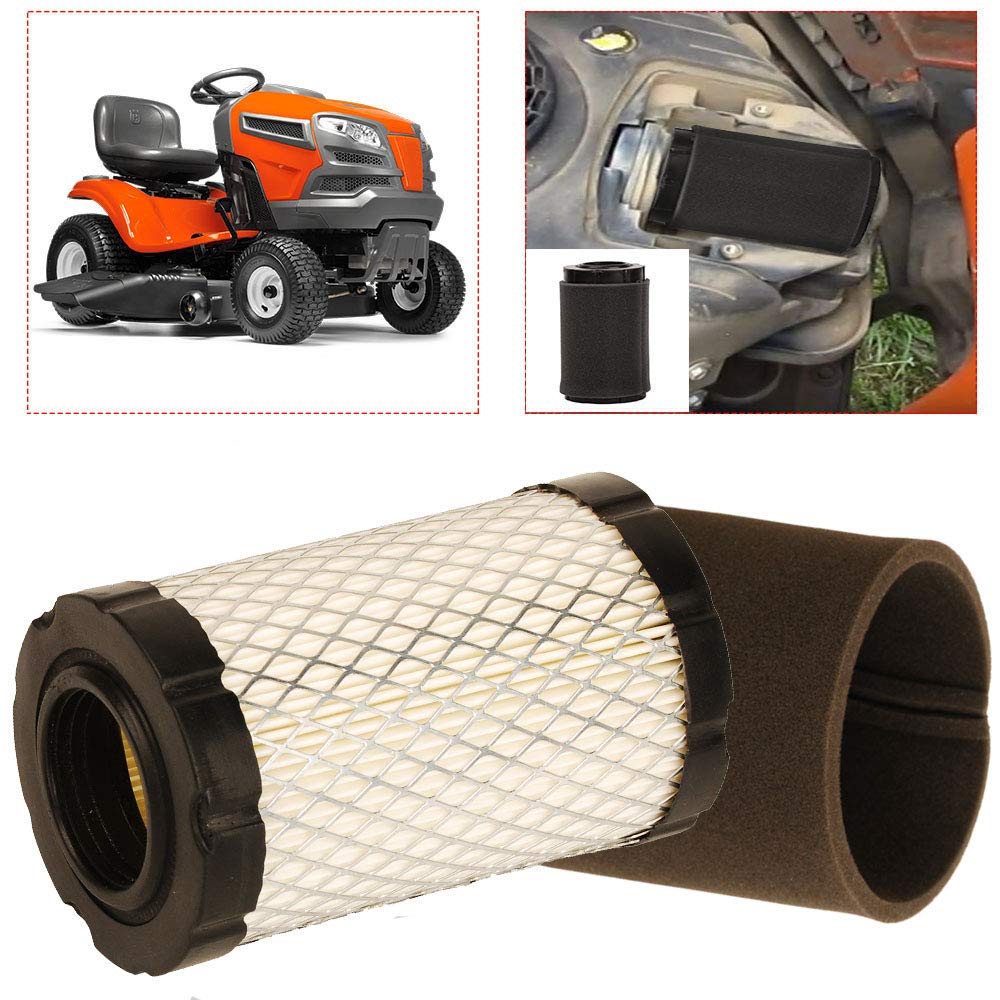 HIFROM Air Filter Pre Filter Oil Fuel Filter Spark Plug Tune Up kit Compatible with John Deere L105 L108 LA135 LA145 D100 D160 D170 D120 for MIU14395 AM125424 MIU13963 Lawn Mower