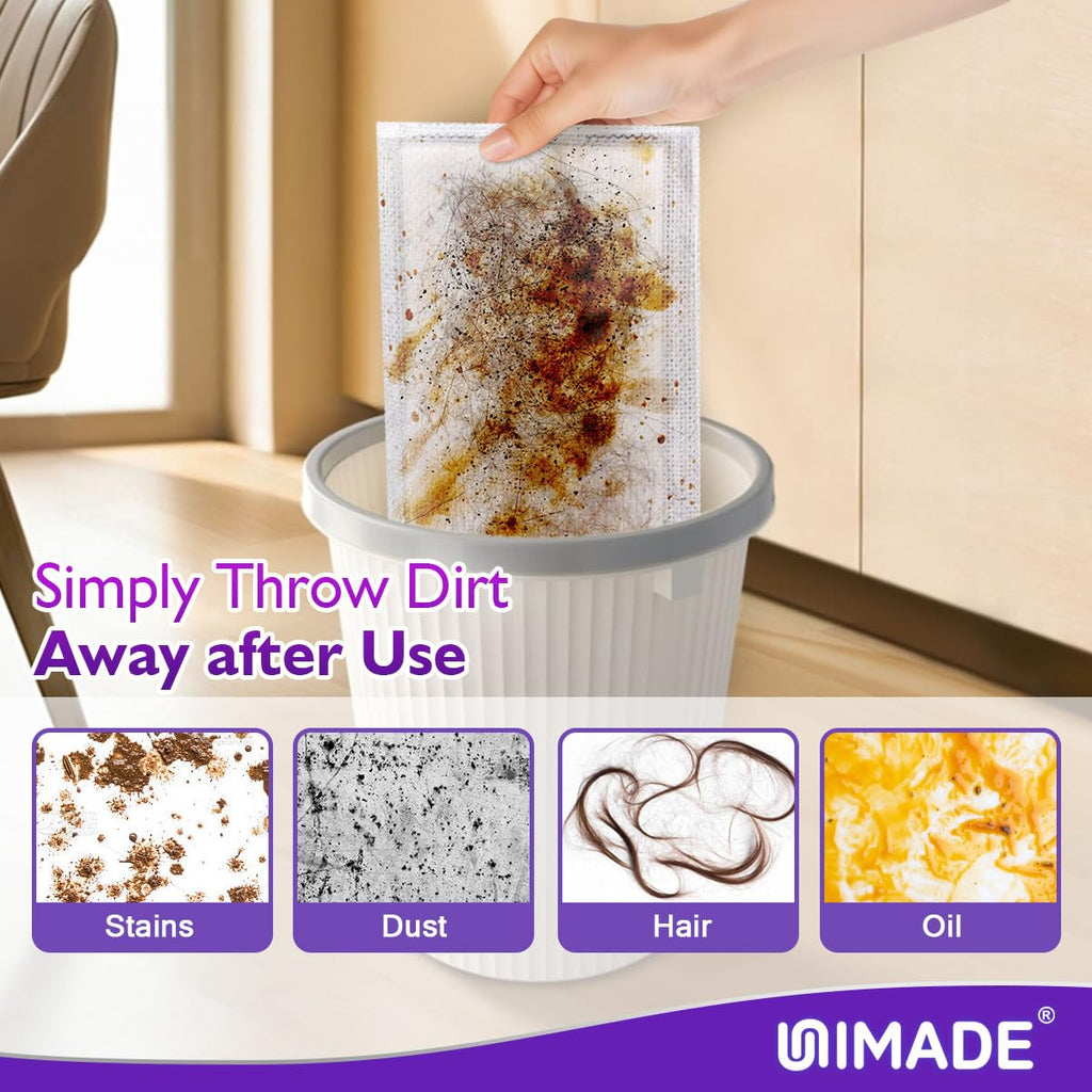 UNIMADE 64 Count Mop Pad Refill Compatible with Swiffer Wet Jet, Disposable Multi-Layers Mopping Pads for All Hard Surface, Especially Hardwood Floor, Super Absorbent Spray Mopping Pad Refills