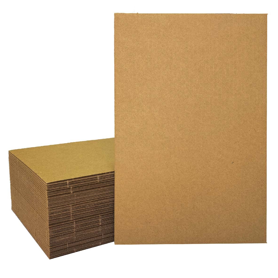 50 Packs 11x17 Inch Corrugated Cardboard Sheets, Premium Brown Kraft Corrugated Pads Cardboard Inserts Bulk Flat for T-Shirts, Shipping, Mailing, DIY Décor and Crafts