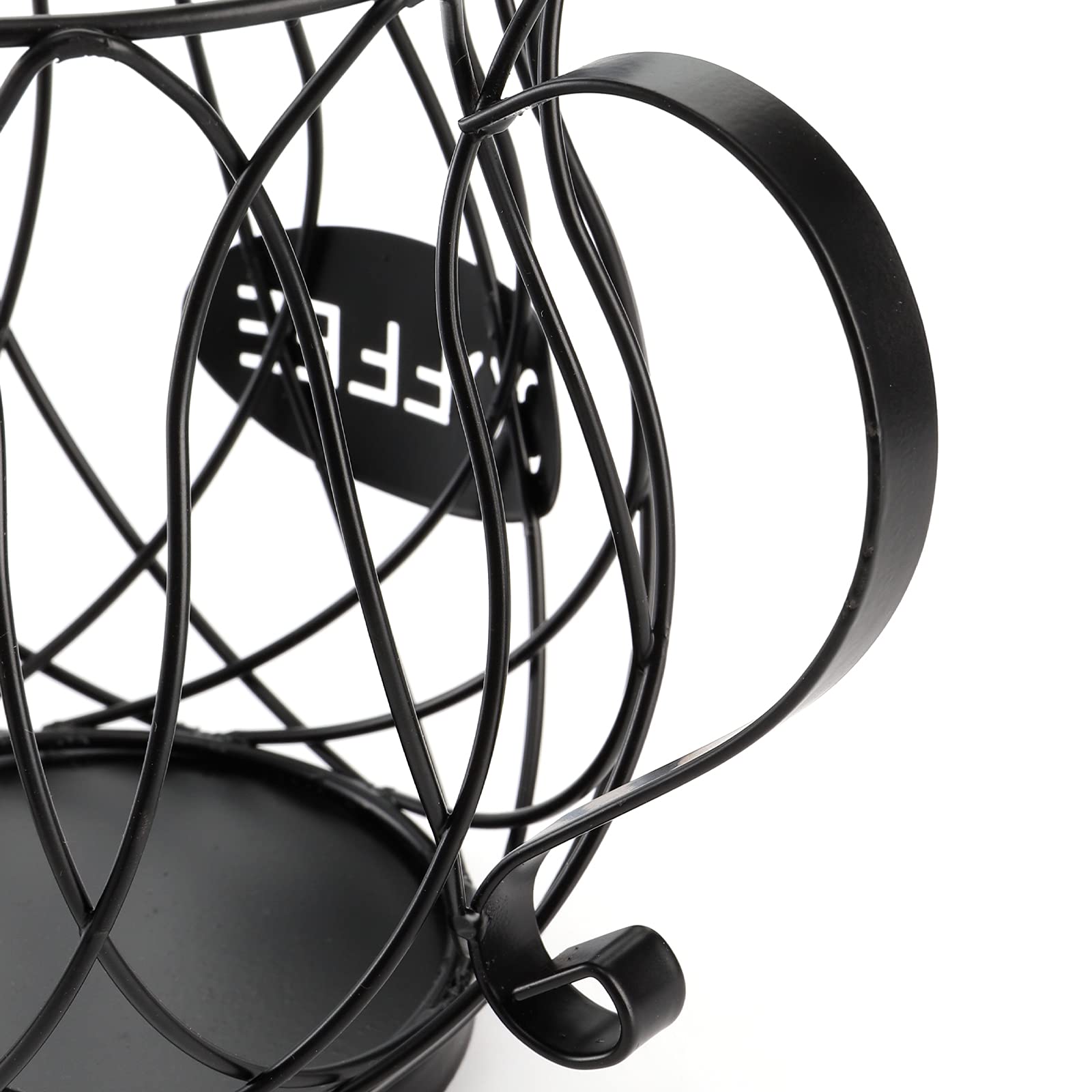 ZEAYEA Coffee Pod Holder, Coffee Capsule Basket for Counter Table Bar, Metal Espresso Pod Keeper Storage for Home Cafe Hotel, Black