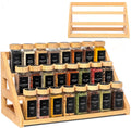 MNADSFKJ Bamboo Tiered Spice Rack, for Countertop Spice Organizer for Pantry Spice Shelf Organizer Kitchen Spices Rack，Cabinet spice rack，Cabinet seasoning rack,Bamboo