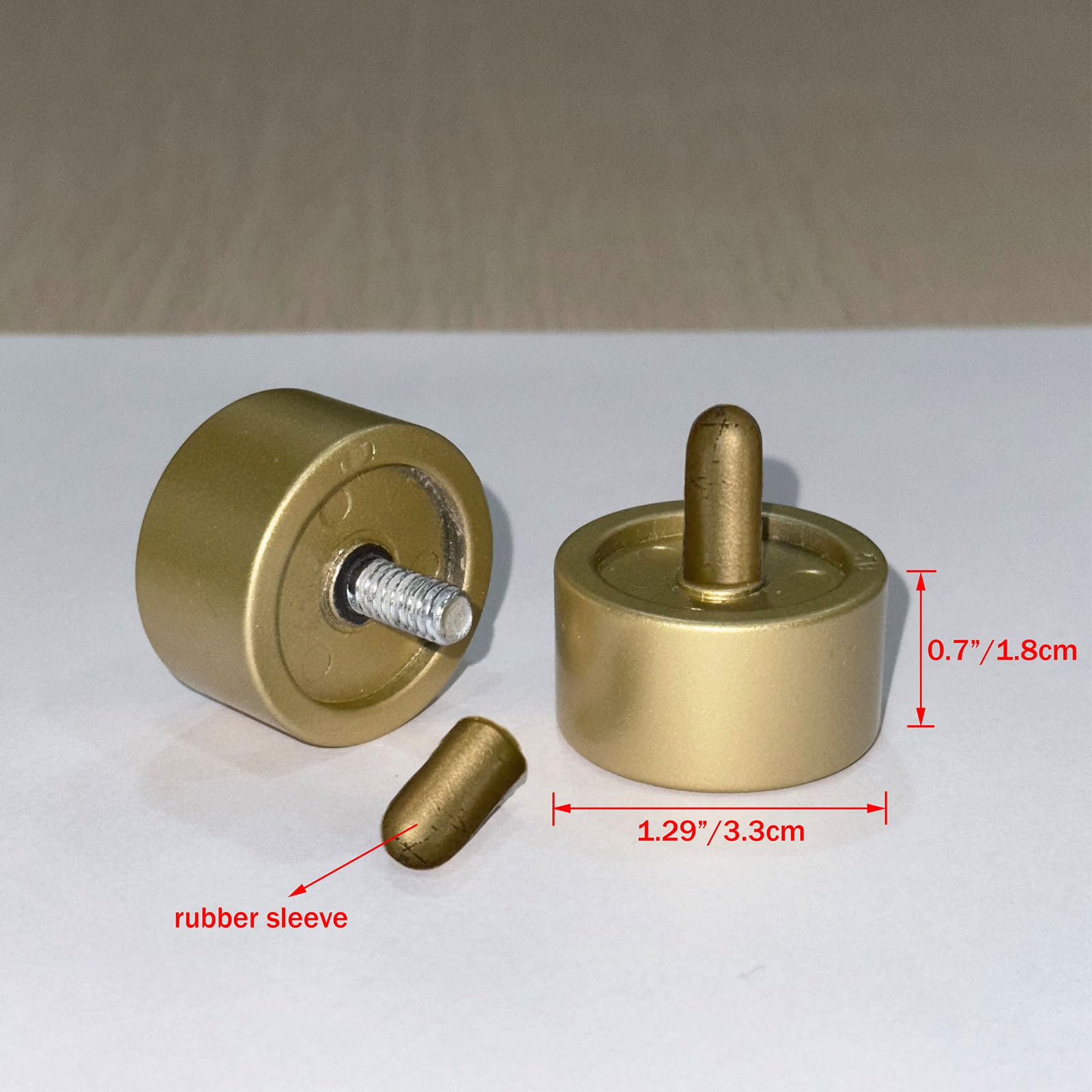 Ueuttiy Adjustable Curtain Rods for Windows 16-75", Cylindrical End Cap, 1-Inch-Diameter,Gold(40-190cm)