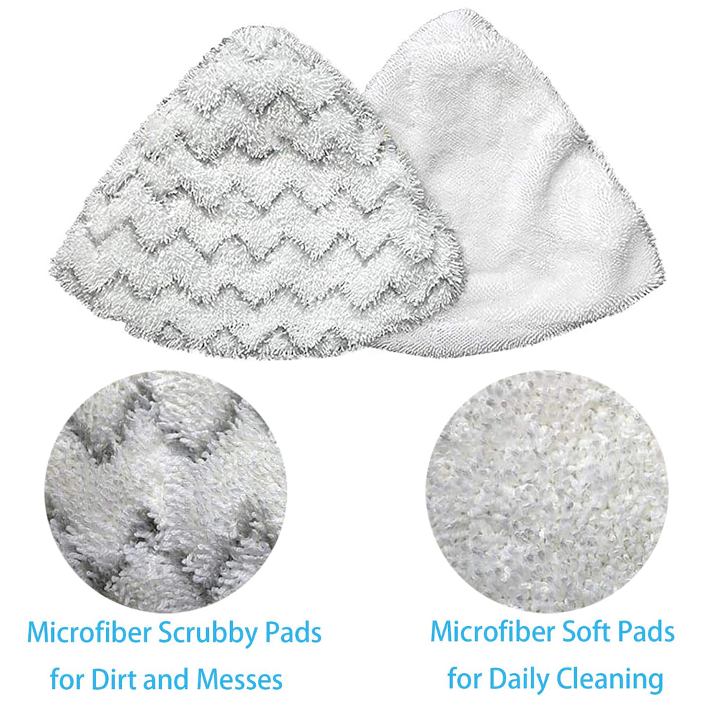 3 Set Steam Mop Pads Replacement for Bissell PowerEdge Lift Off 2-in-1 Series 2078 20781 2814C 2165 Steam Mop Cleaner Pad Compatible with Bissell Poweredge Steam Mop Pads 6-Pack (3 Soft + 3 Scrubby)