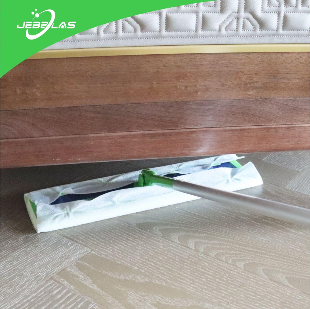 JEBBLAS 60pcs X Large Disposable Mop Cloths Dry Floor Sweeping Pads for XL Sweeper XL Dry Mop Pads 9.84x17.32 inch After Upgrade