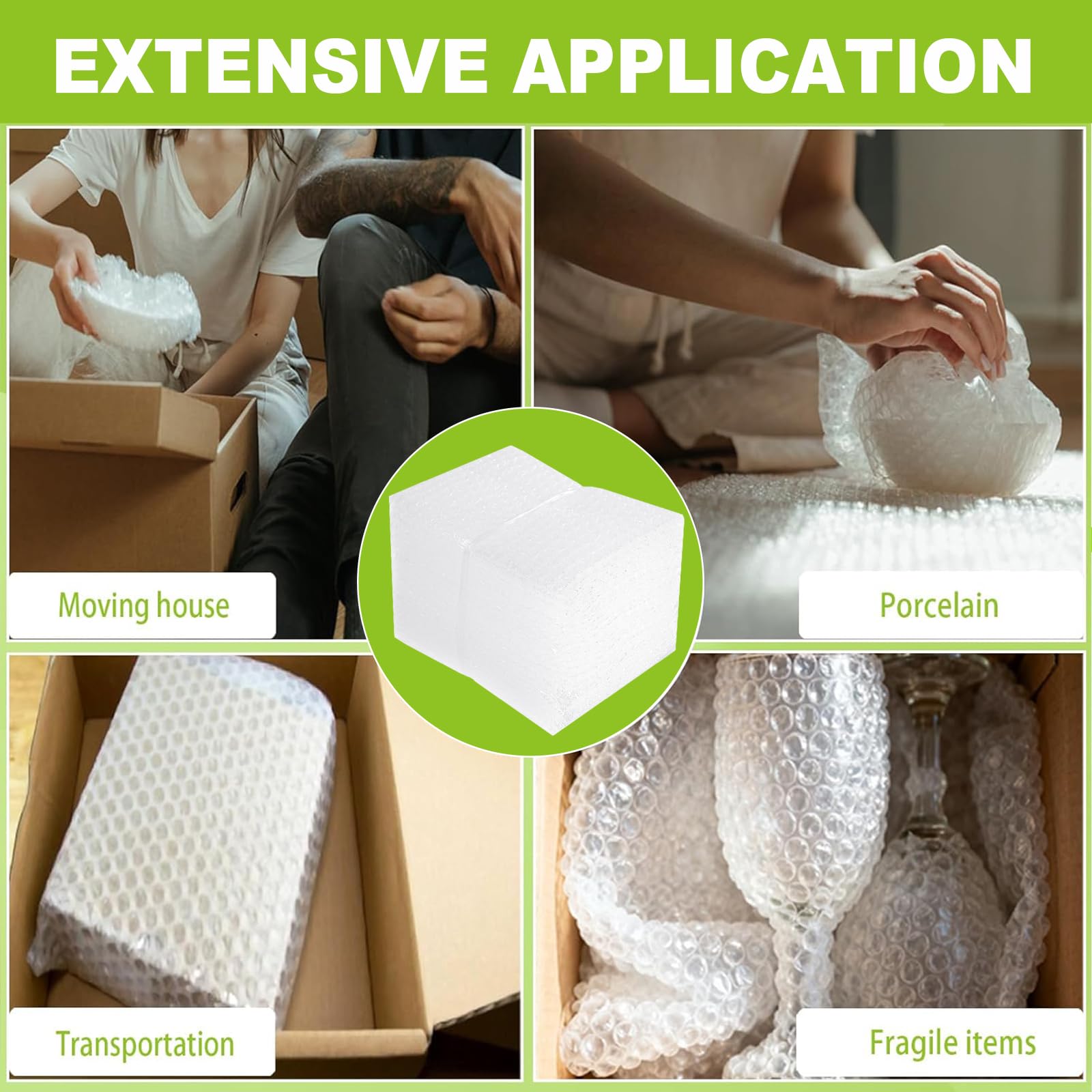 50 Pcs Bubble Pouch Wraps, 8''x10'' Clear Bubble Out Bags for Packing, Double Walled Cushioning Bags for Shipping, Storage and Moving(Not Self-Seal)