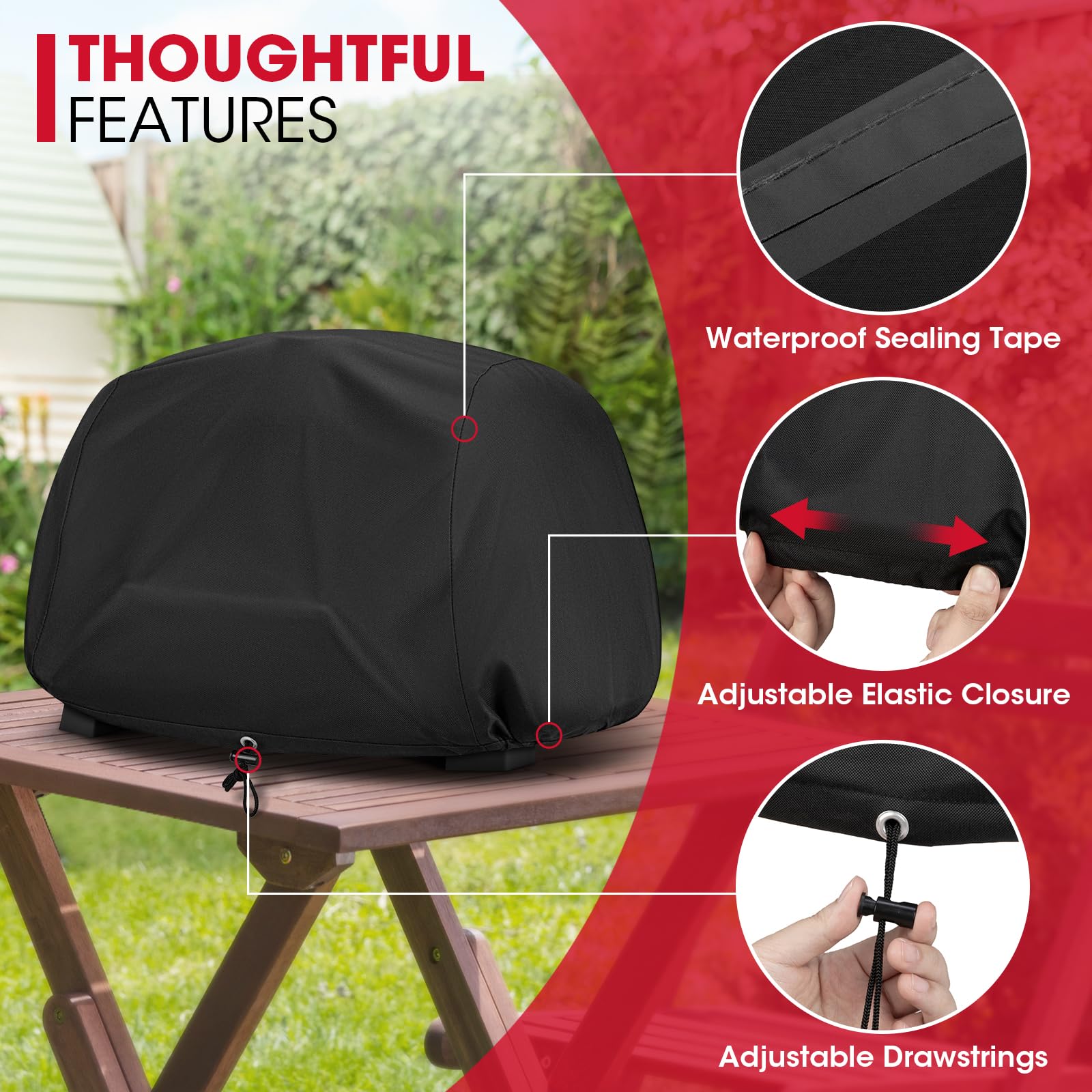 Unicook Outdoor Grill Cover Compatible with Ninja OG700 OG800 OG900 Series Woodfire Grills, Waterproof Fade Resistant BBQ Cover for Ninja OG951 Premium XL Grill Smoker, Countertop Smoker Cover