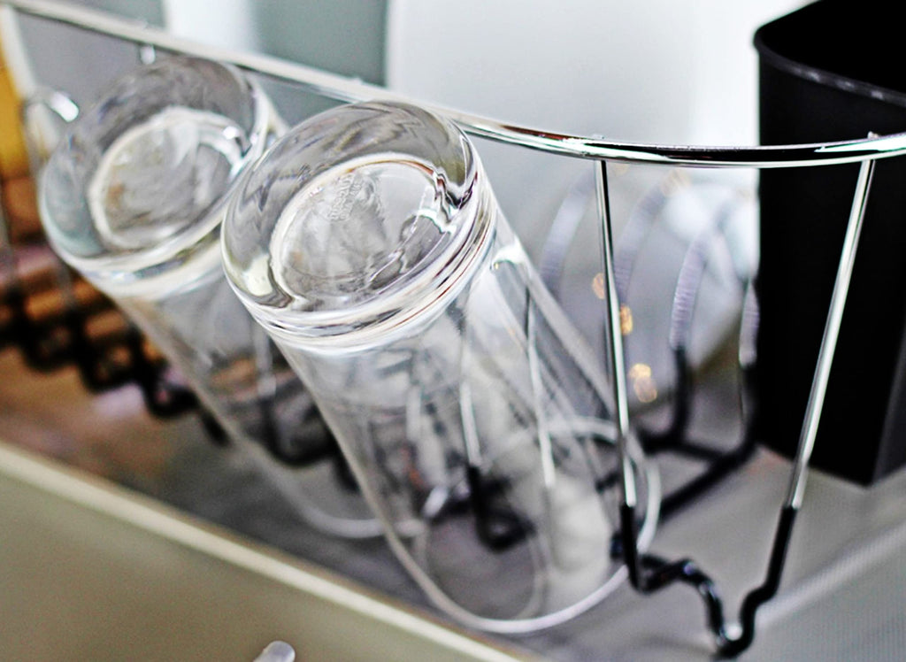 Deluxe Chrome-plated Steel Small Dish Drainers (Black)