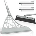 AILUROPODA 2 Pack Floor Squeegee, Multi Function Magic Broom and Wiper Broom, Light Weight Water Sweeper with 6 mop Rod, Wiping Sweeper Broom Remove Dust, Dog Hair Sweeping Floor Broom