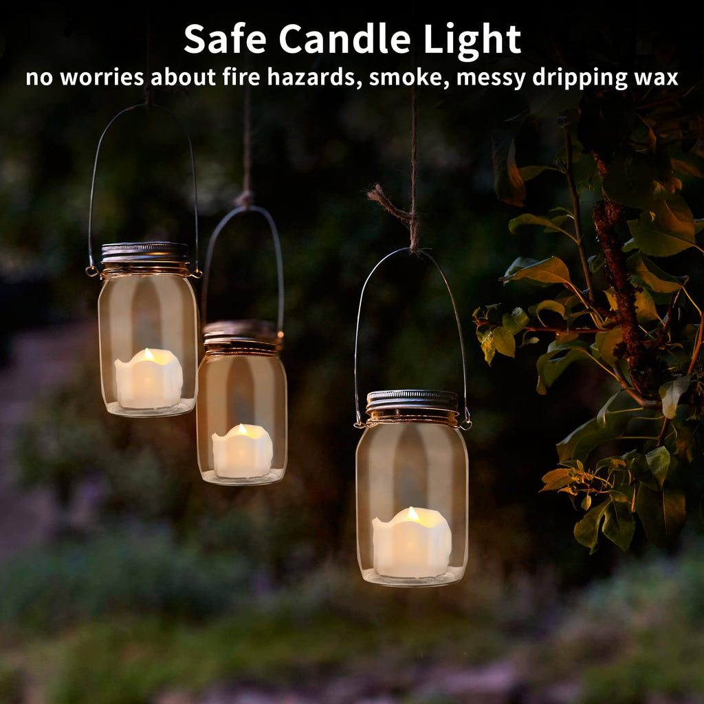 Tealight Candles Battery Operated with Timer (6Hrs ON 18Hrs Off Cycle), 12pcs Timing LED Flickering Flameless Tea Light Electric Fake Votive Candles in Warm White for Xmas Party Halloween Wedding
