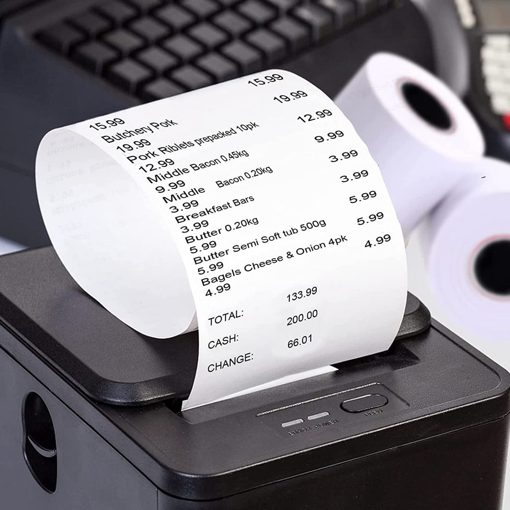 PAPRMA 2 1/4'' x 50' Thermal Paper 50 Rolls, PAPRMA 2.25x50ft Receipt Paper POS Cash Register Paper for Credit Card Machine Square Terminal Clover Mini