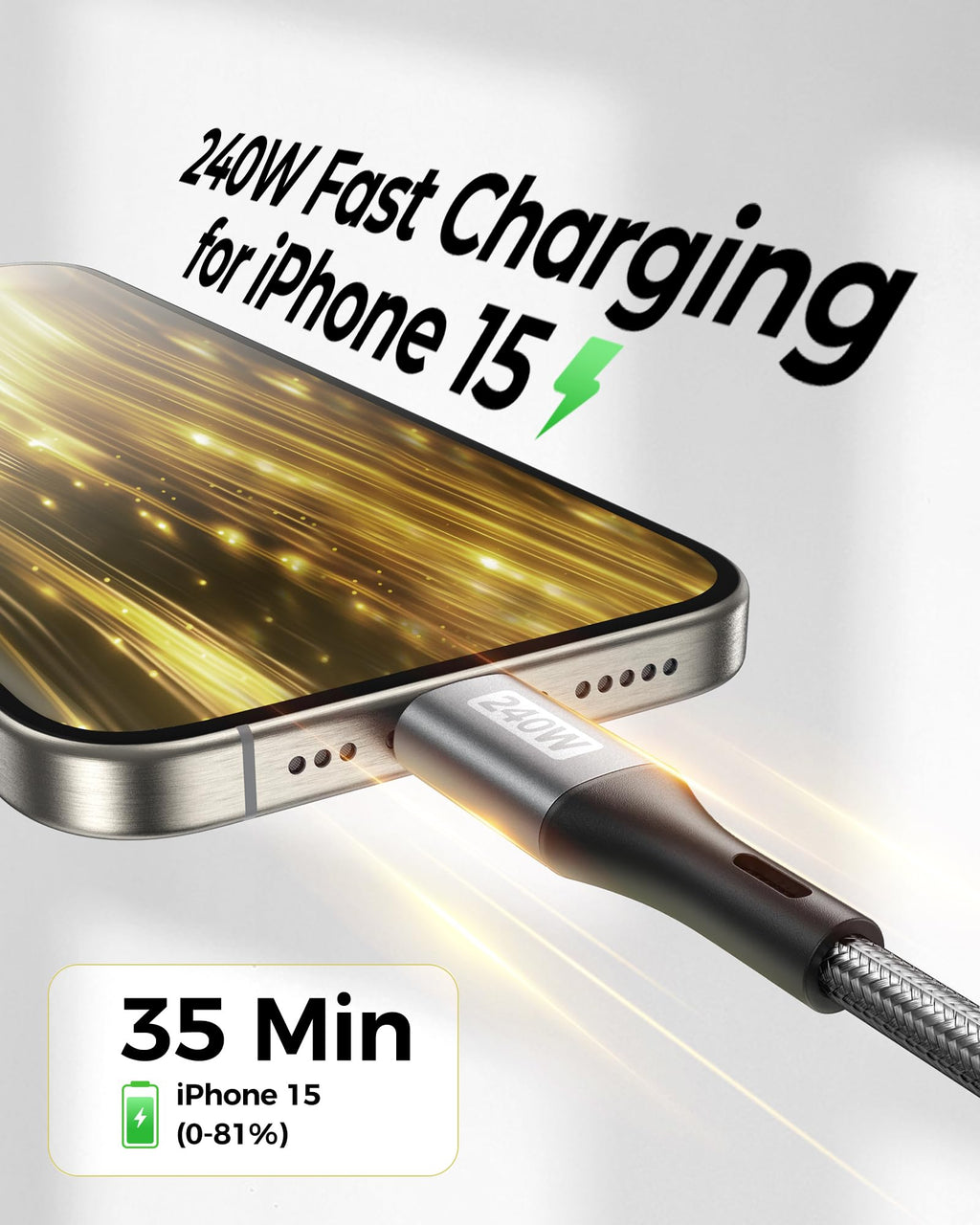 Silkland USB C to USB C Cable 240W 100W (2 Pack), 10FT Fast Charging Compatible for iPhone 17/16, MacBook, iPad, Samsung, Pixel, Laptop
