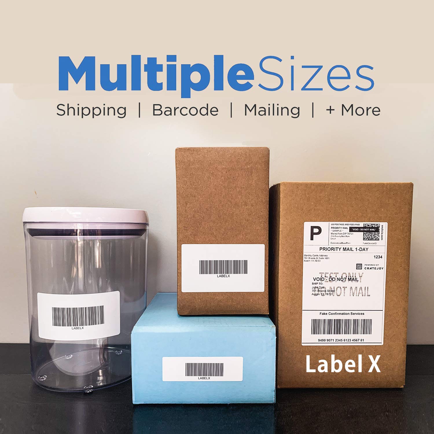 LabelX 2.25" x 1.25" UPC Barcode, Address,Perforated & Compatible with Zebra Desktop Printers & Rollo Label Printer(not for Dymo Printers) (4Rolls, 1000/roll)