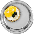 50-Pack 7" Metallic Silver Paper Plates - Practical for Desserts & Party Needs
