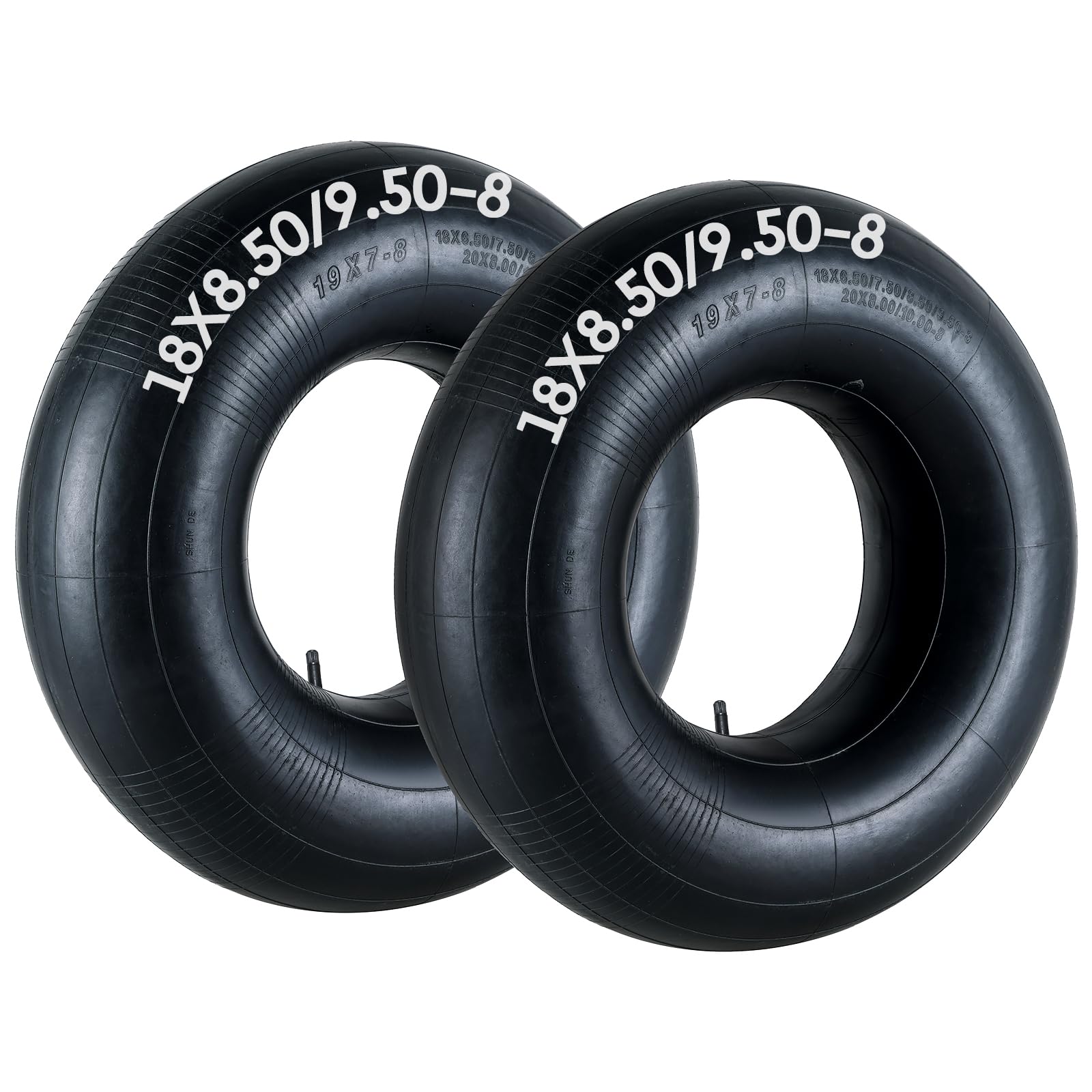 AMGSH 2 Pack 20x8.00-8 Inner Tubes, 20x8-8, 20x10.00-8, 20x10-8 18x6.50-8, 18x7.50-8, 8x8.50-8 18x9.50-8 Universal Fit Tire Tube with TR13 Straight Valve Stem inner tube for Mower, Tractor, Golf Cart