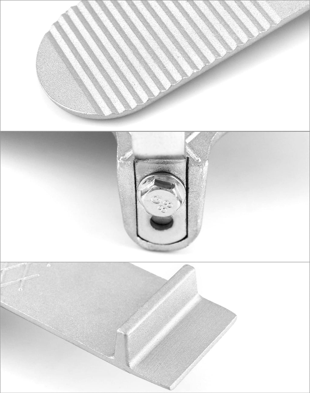 QWORK Foot Panel Lifter, Aluminum Alloy Door Lifter Tool, for Drywall Install, Hinge Installation, Plywood Lifting Tool for Sheetrock, Glass, Ceramic Tile, Silver